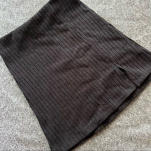 Princess Polly Black Ribbed Skirt Size 2 (XS)